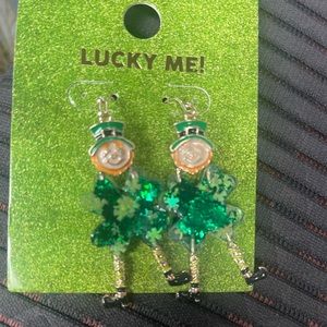 Lucky Me leprechaun earrings Saint Patrick’s day